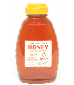 Wildflower Honey Plastic Jar 16oz  Case of 12